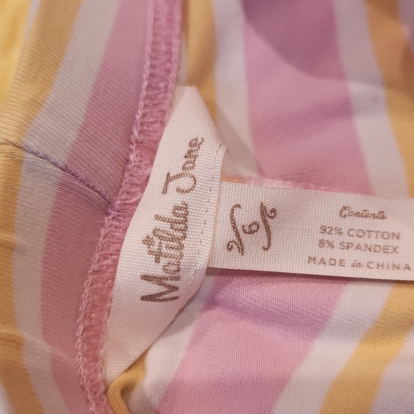 Matilda Jane Play Condition Sz 6 Shorts Shorties Pink Yellow Stripe - Picture 3 of 7
